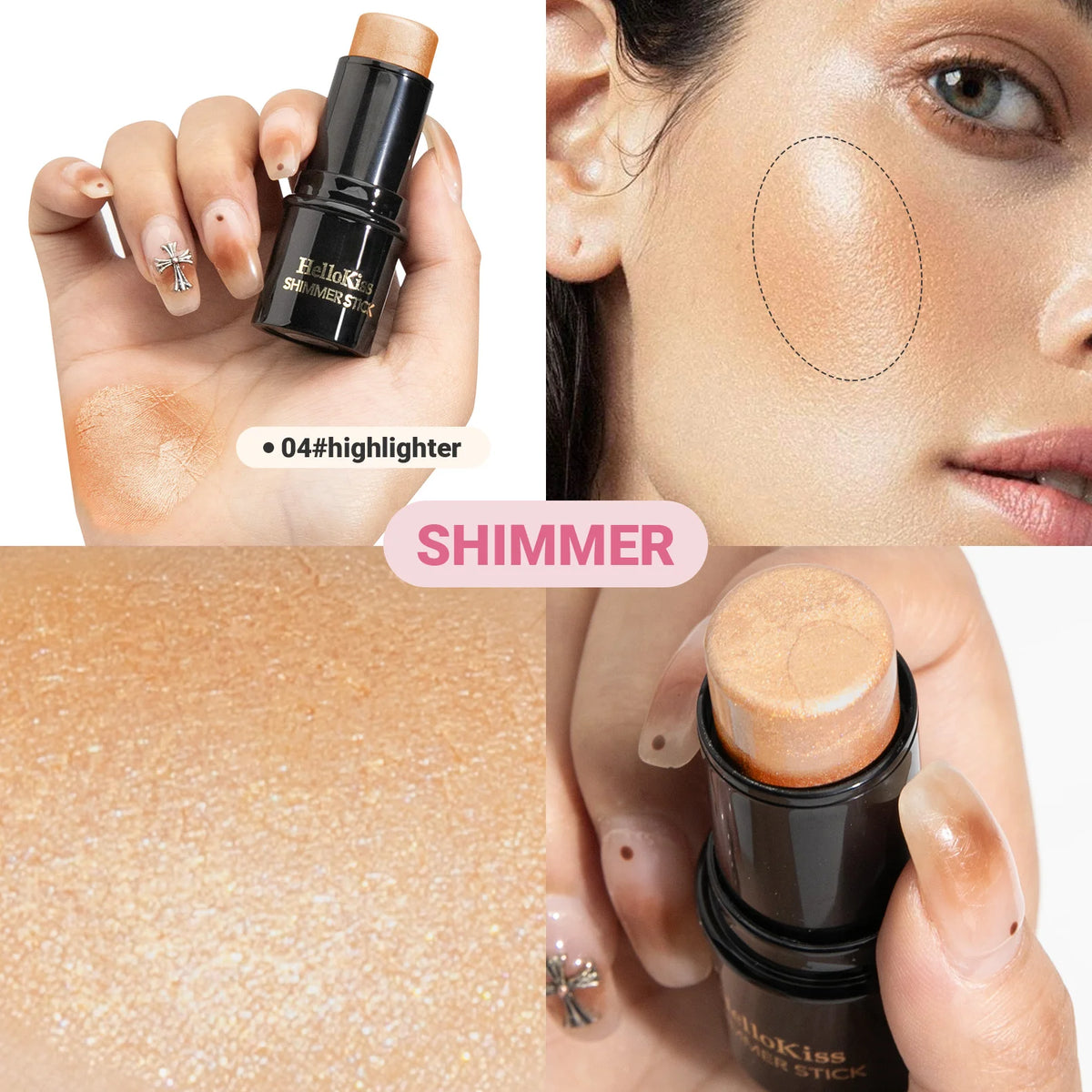 15 Color Waterproof Shimmer Face Bronzer Highlighters Glitter Corrector Contour Illuminator Stick Creamy Blush Makeup Cosmetics - AliExpress 66