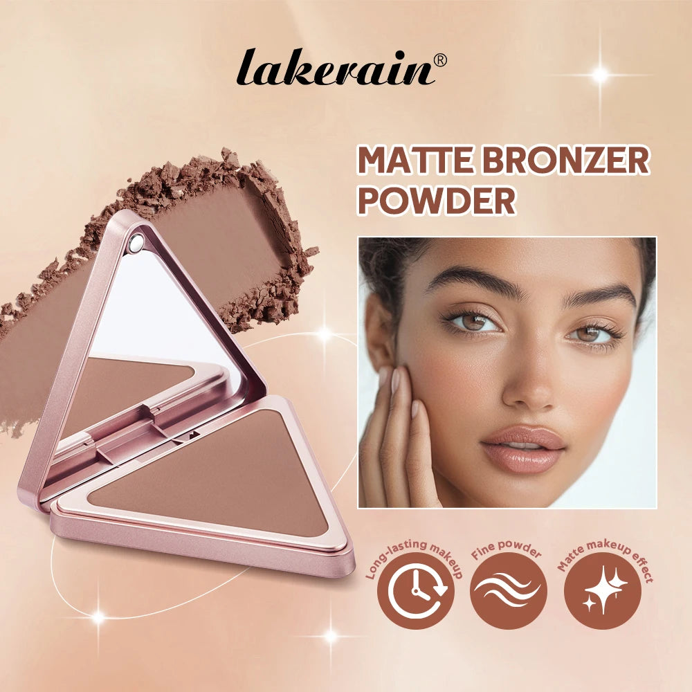 Matte Bronzer Powder Long-Lasting Makeup Effect Waterproof Sweatproof Setting Powder Oil Control Bronzers Smooth Face Makeup - AliExpress 66