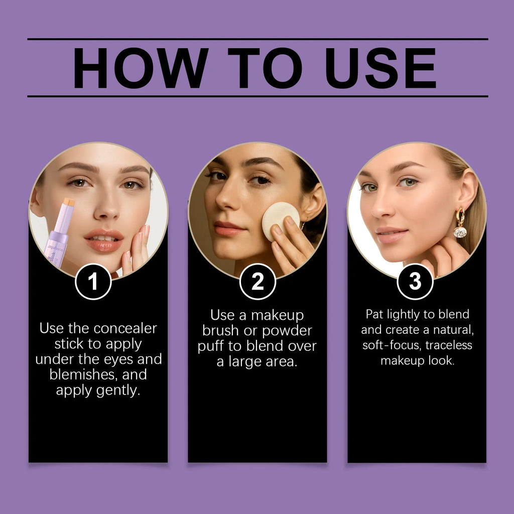 Foundation Contour Makeup Stick Contour Shaping Cover Blemishes Matte Finish Smooth Texture Brightening Moisturizing Makeup Tool