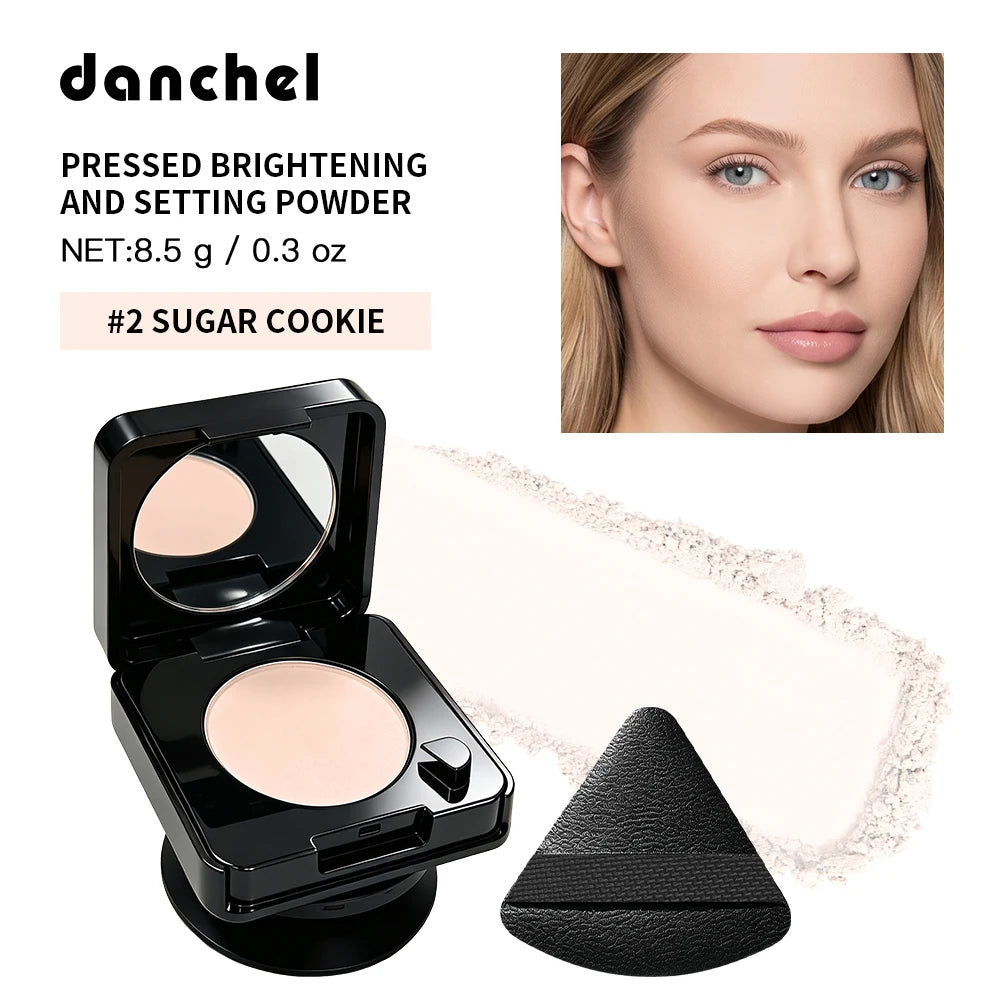 2-In-1 Oil Control & Makeup Setting Pressed Powder Long Lasting Blur Pores Matte Pressed Powder with Phone Grip Woman Cosmetics