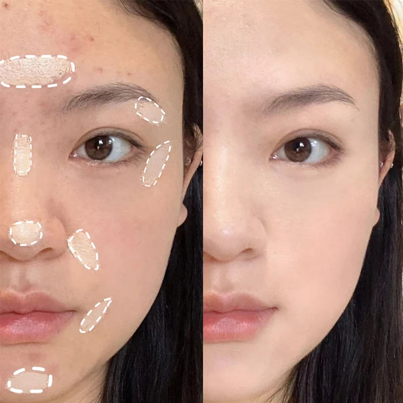 QIBEST Natural Liquid Concealer Cream Makeup 4 Colors Moisturizing Waterproof Cover Acne Dark Circles Face Base Korean Cosmetics - AliExpress 66