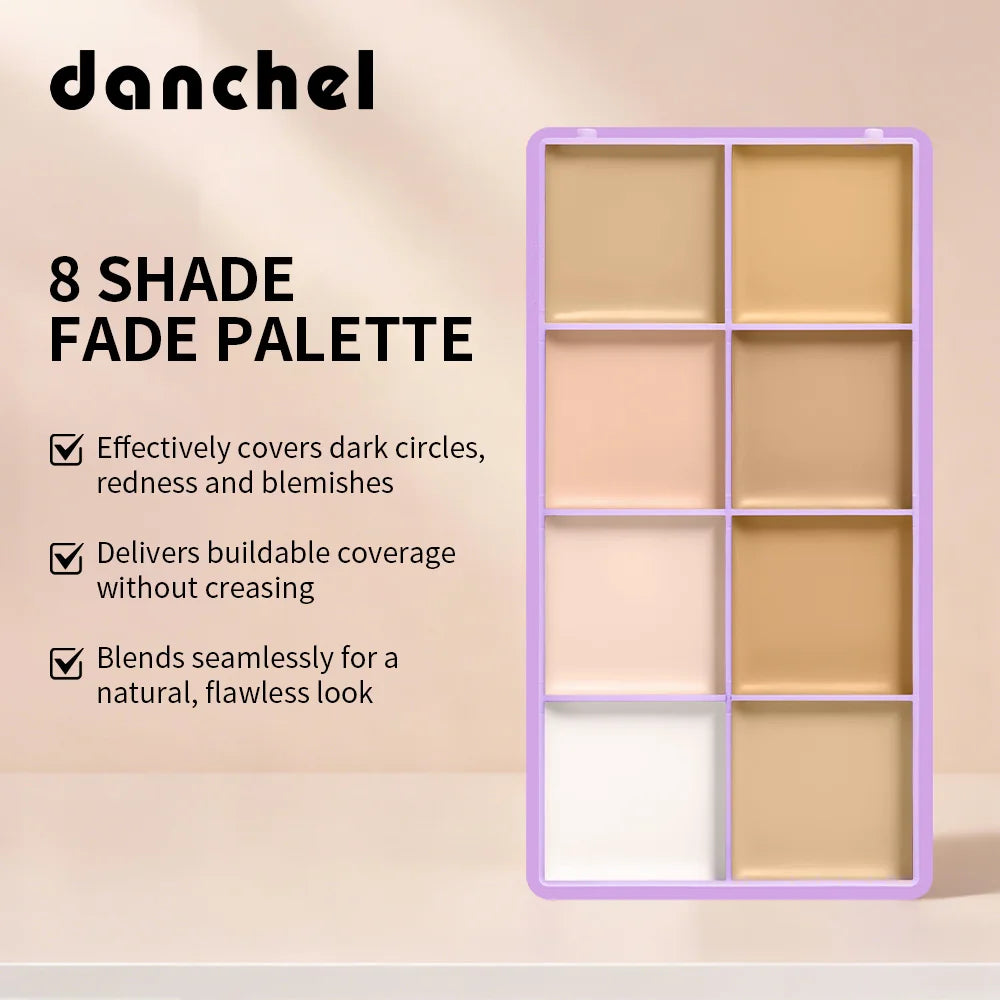 8 Shade Fade Palette Soft Matte Texture Cover Dark Circles, Redness, Skin Blemishes Waterproof Sweatproof Long-wearing Concealer - AliExpress