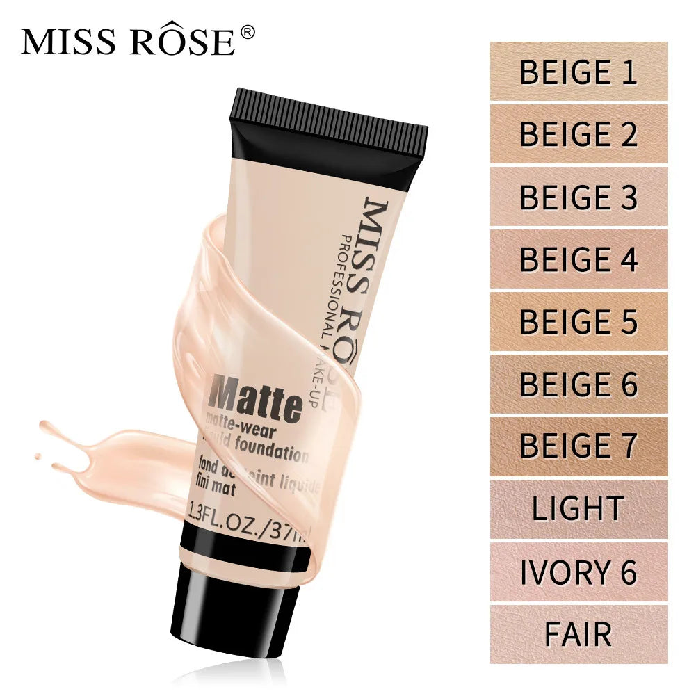 MISS ROSE Contour Liquid Foundation, High Coverage Long?lasting Concealing Cream Foundation Facial Base Makeup Cosmetics - AliExpress 66