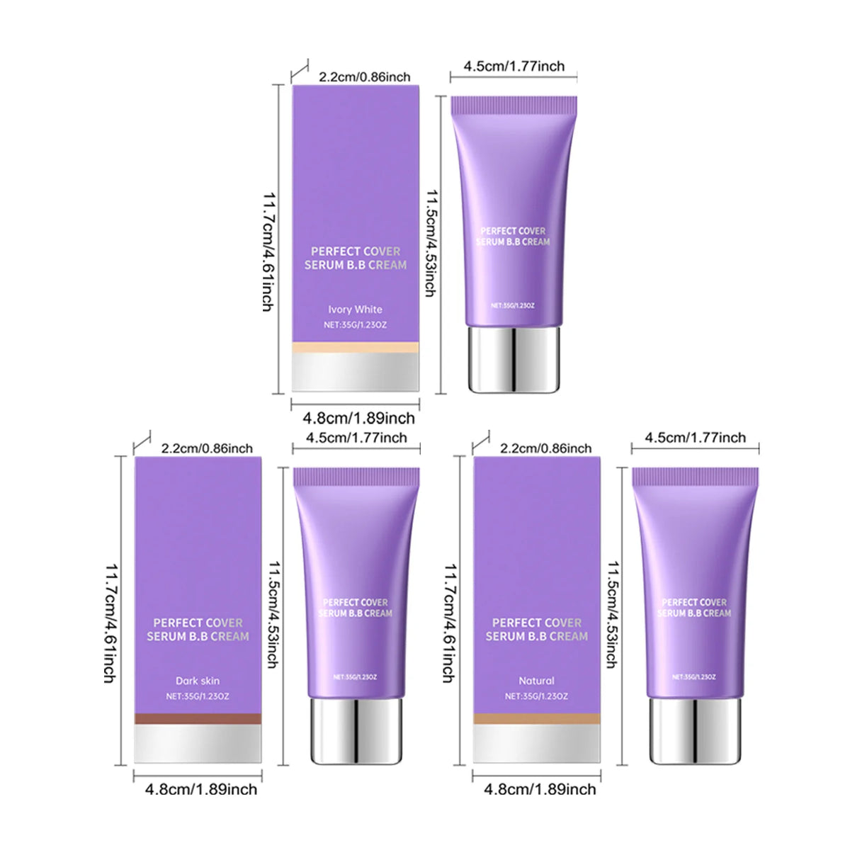 Bb Cream Lasting Moisturizing Oil Control Nourish Dry Skin Full Coverage Color Change Waterproof Liquid Makeup Foundation Serie - AliExpress 66