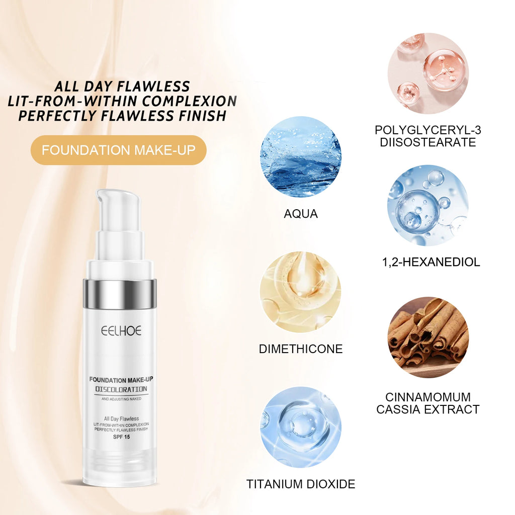 Color Changing Foundation Serum for Natural Glow Lightweight Full Coverage Long Moisturizing Finish 30ml Sensitive Skin Friendly - AliExpress 66
