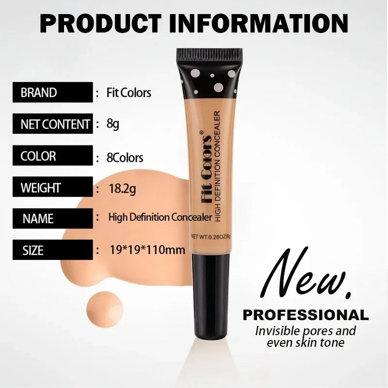 Fit Colors 8 Size Concealer With A Flexible Concealer Moisturizing Liquid Foundation To Cover Dark Circles And Acne Spots - AliExpress 66