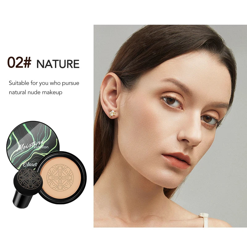 Moisture CC Cushion Foundation with Mushroom Sponge Long Lasting Hydrating Lightweight Flawless Coverage BB Air Cushion Makeup - AliExpress 66