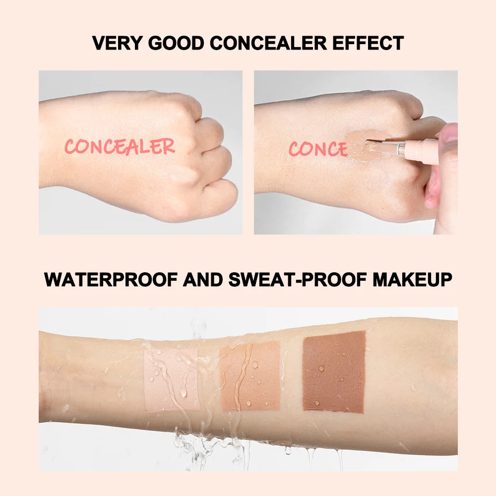 Waterproof Concealer Click Pen 3 Colors Natural Glowing Lightweight Full Coverage Sweat Proof Concealer Pencil Woman Makeup - AliExpress 66