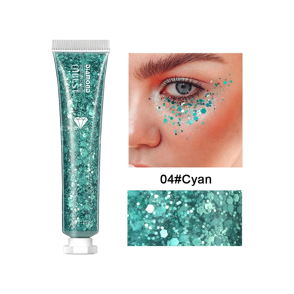 QIBEST 6 Colors Highlighter Powder Glitter Sequins Gel Shimmer Contour Blush Powder Makeup For Face Body Highlight Makeup Tools - AliExpress 66