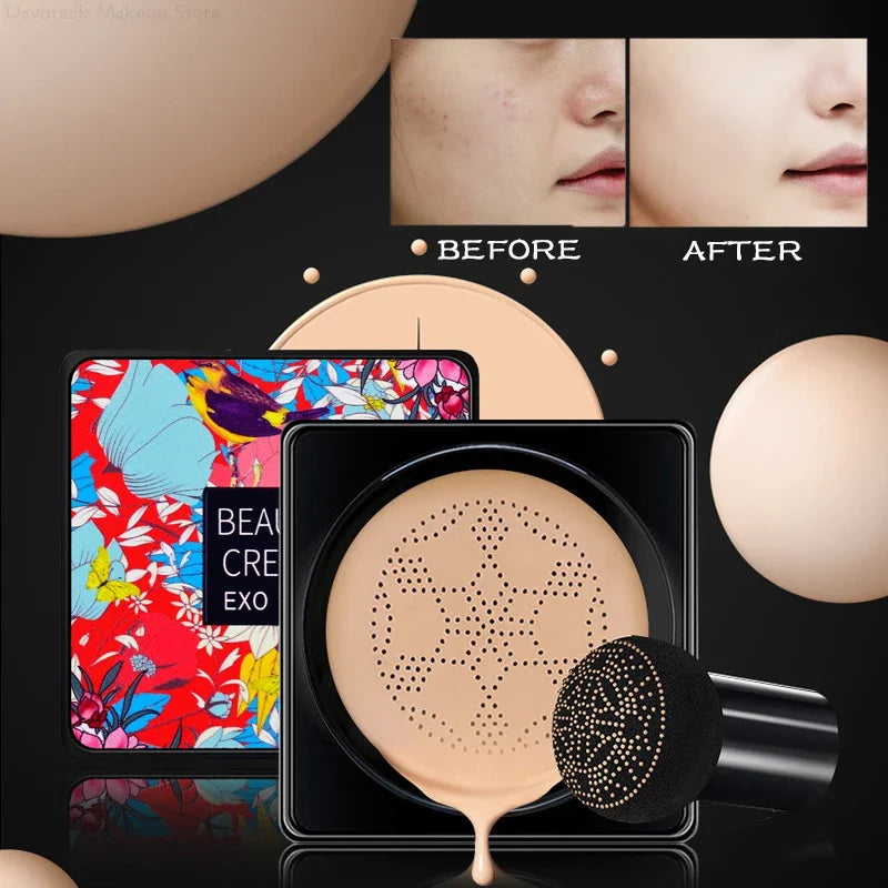 Mushroom Head BB Air Cushion Base Foundation CC Cream Moisturizing Hydrating Concealer Brighten Waterproof Skin Tone Makeups - AliExpress 66
