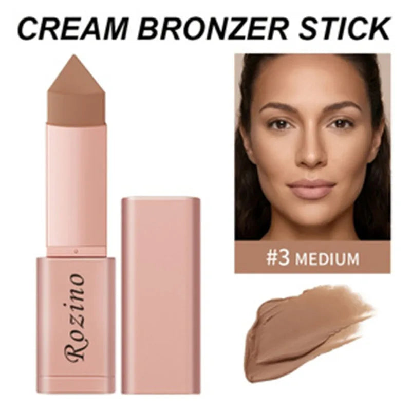 Three-in-One Foundation Stick, Concealer Stick and Blush Stick, Long-Lasting and Natural Easy and Convenient for Applying Makeup