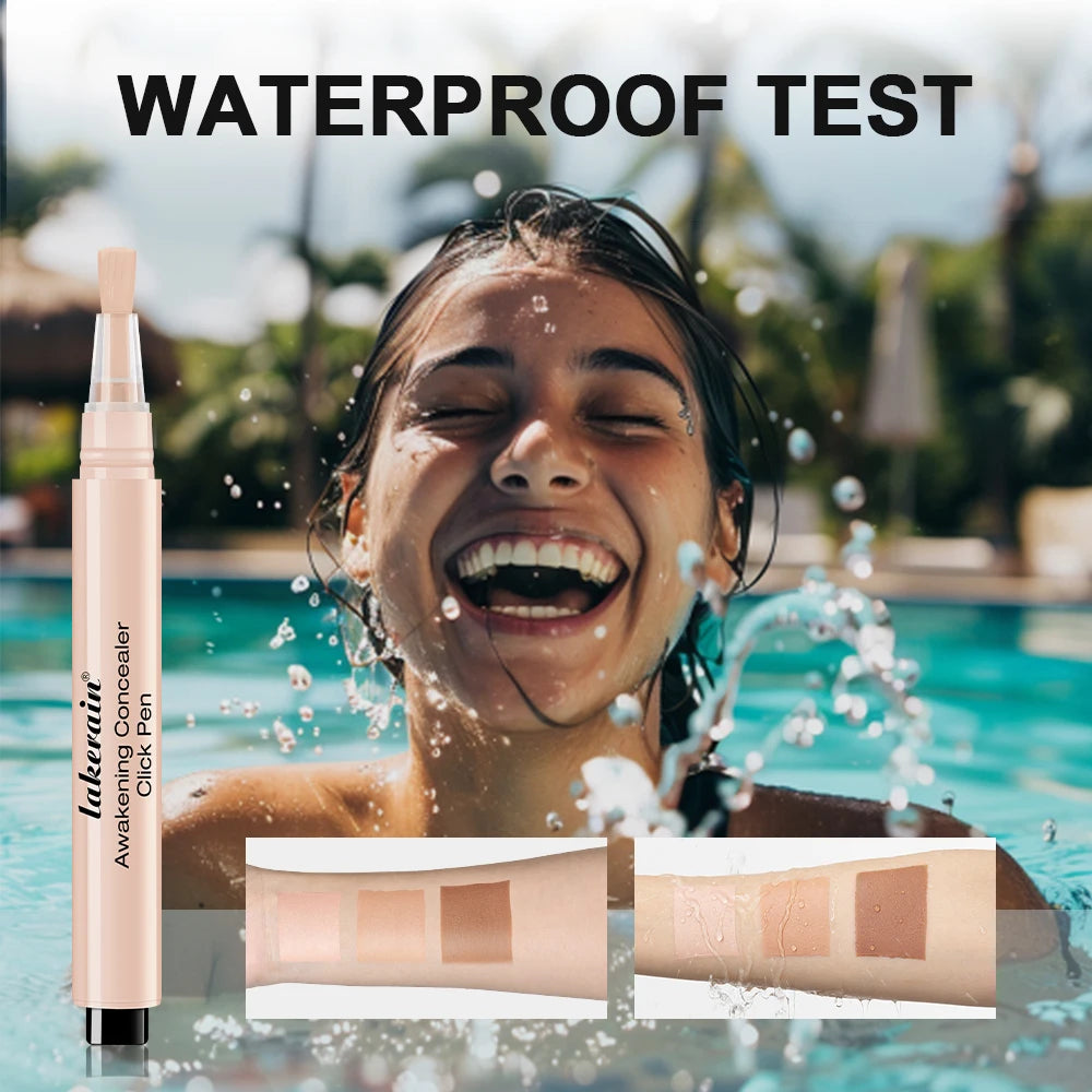 Lakerain Liquid Press Concealer Pen, 3 Shades, Waterproof