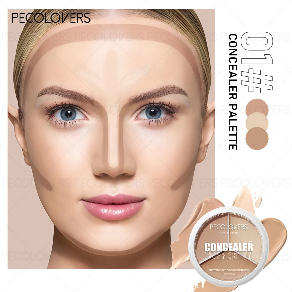 Three-color Facial Concealer, Covering Facial Blemishes and Spots, Waterproof, Long-lasting and Natural, Facial Cosmetics - AliExpress 66