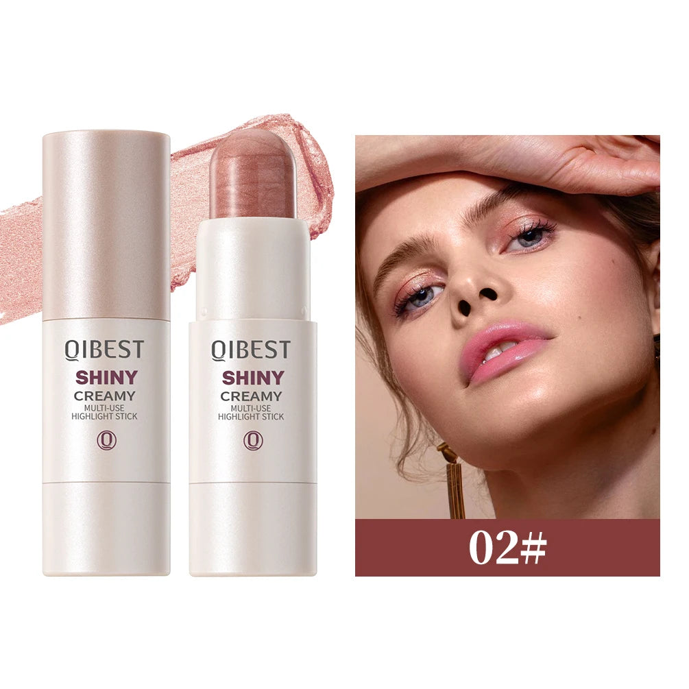 QIBEST 3D Face Brighten Highlighter Bar Makeup Face Contour Bronzer Shimmer Highlighter Stick Concealer Cream Makeup For Women - AliExpress 66
