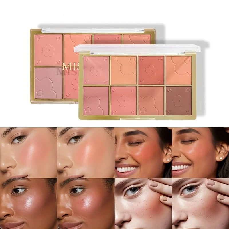 8-Color Matte Blush Palette Portable Sweatproof Long-Lasting Natural Cheek Makeup Skin-Fit Blusher Compact for Makeup Enthusiast - AliExpress 66