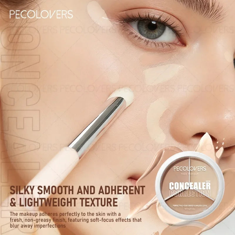 Three-color Facial Concealer, Covering Facial Blemishes and Spots, Waterproof, Long-lasting and Natural, Facial Cosmetics - AliExpress 66