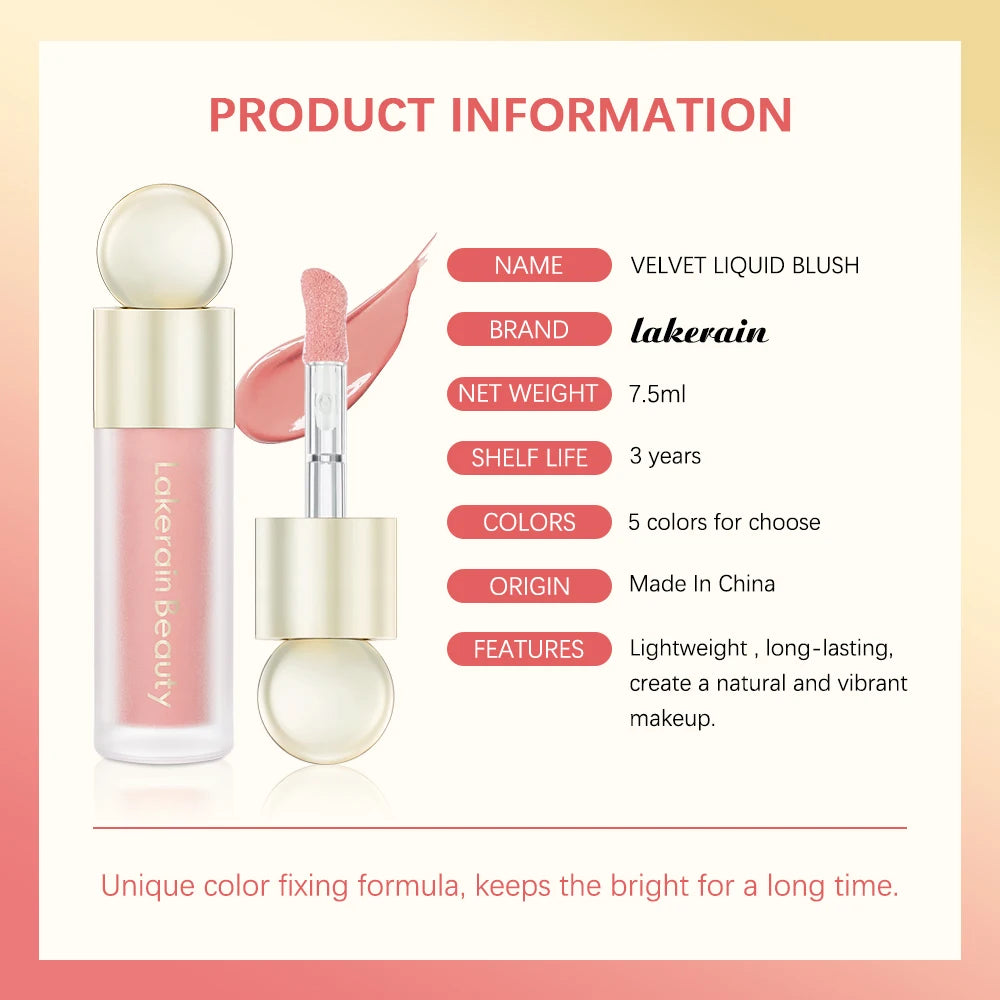 7.5ml Matte Liquid Blush Velvet Blusher Orange Peach Face Pigment Lasting Beauty Natural Cheek Tint Cream Waterproof Blush - AliExpress 66