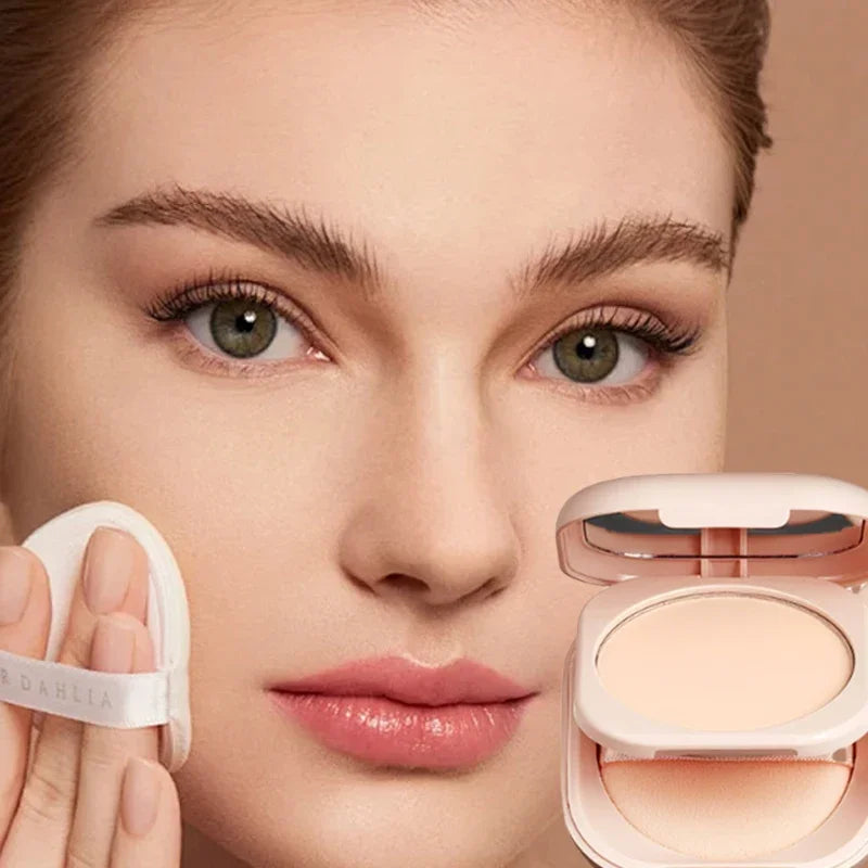 Milk Tea Waterproof Compact Powder - Full Coverage Contour and Concealer, Matte Finish, Double-Layer Portable Setting Powder - AliExpress 66