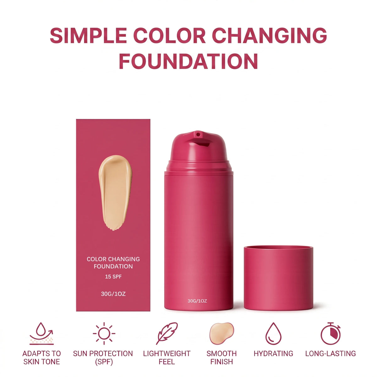 Color Changing Foundation Natural Color Spf15 Sun Protection Makeup Full Coverage Even Skin Tone Lightweight Moisturizing Makeup - AliExpress 66