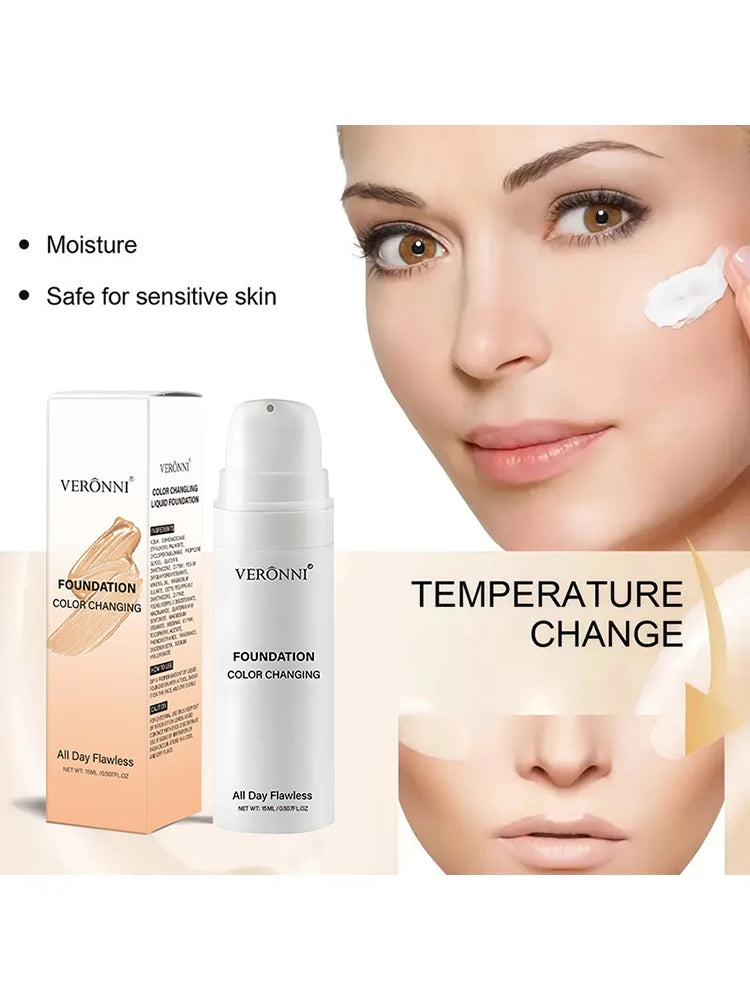Color Changing Foundation ¨C Temperature Adaptive Liquid Makeup, Water-Resistant Hydrating Formula, Natural Skin-Like Finish - AliExpress 66