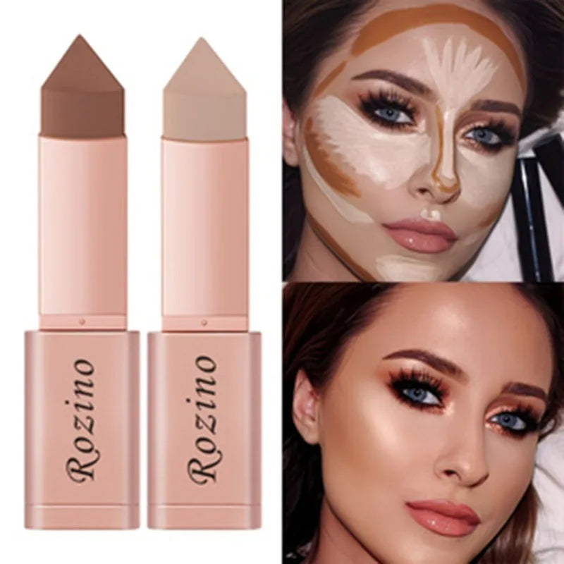 Three-in-One Foundation Stick, Concealer Stick and Blush Stick, Long-Lasting and Natural Easy and Convenient for Applying Makeup