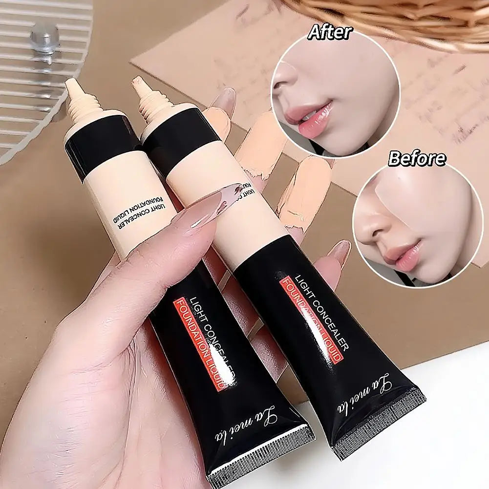 Concealer Foundation Liquid Full Coverage Long-Lasting Waterproof Concealer Natural Color Face Base Acne Spot Concealer