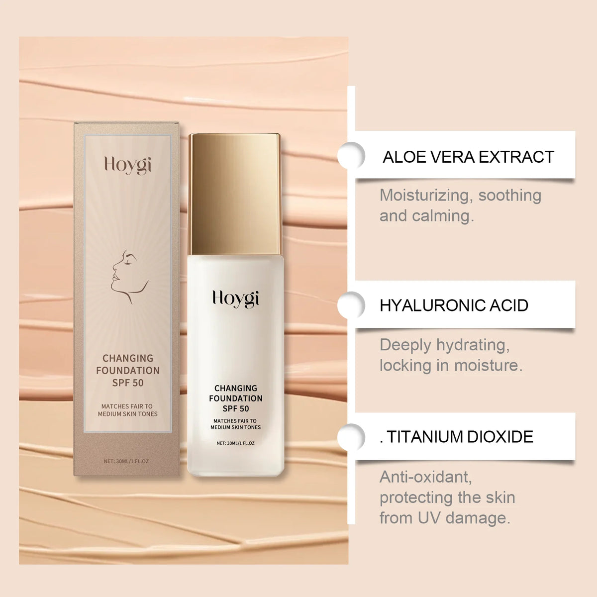 Protective Concealer Foundation Liquid, Lightweight Matte, Gentle, Moisturizing, Bright, Soothing, Skin-Friendly, Suitable for O - AliExpress 66