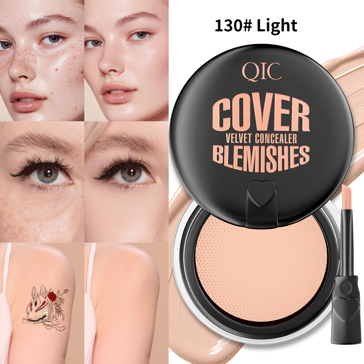 QIC Hydrating Eye Brightening Concealer Contour Cream Full Coverage Long Lasting Correcting Eye Concealer, Perfect Look Makeup - AliExpress 66