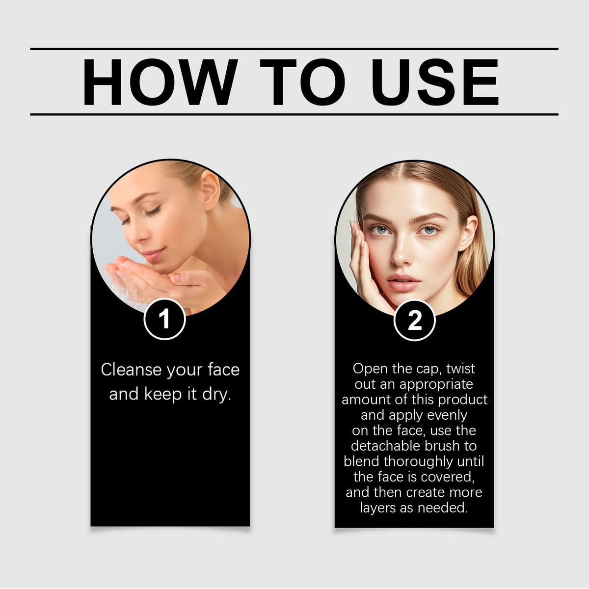 Korean Dual Head Color Changing Foundation Stick 2-in-1 Lightweight High Coverage All Skin Types Portable Foundation Concealer