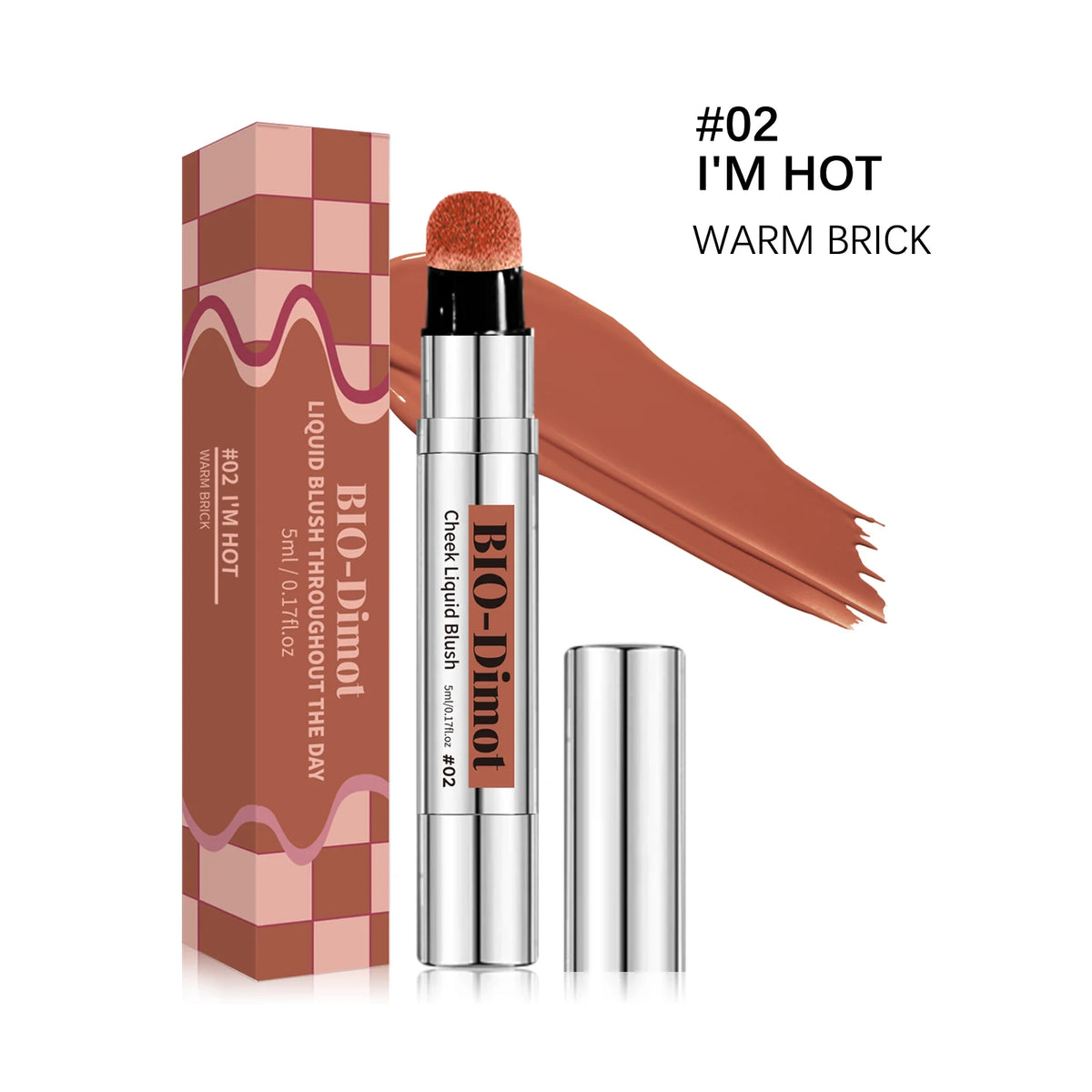 6 Colors Liquid Blush Stick with Sponge Tip Matte Makeup Waterproof Long-Lasting Color Correction Smooth for Lips and Cheeks - AliExpress 66