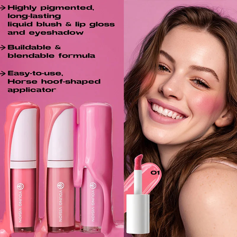 6Colors Liquid Blush Long-Lasting Liquid Blush For High-Pigment Colour, Creates A Soft, Dewy Finish, Vegan & Cruelty-Free - AliExpress 66