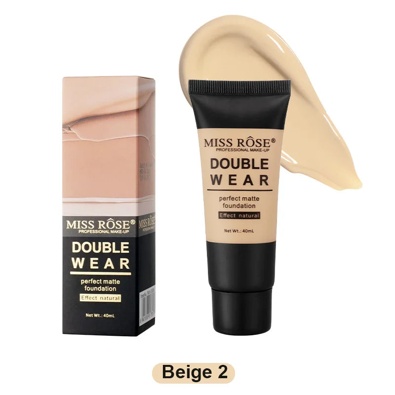 MISS ROSE 40ml Natural Nude Liquid Foundation Sweatproof Concealer Cream Daily Facial Makeup Cosmetics - AliExpress 66