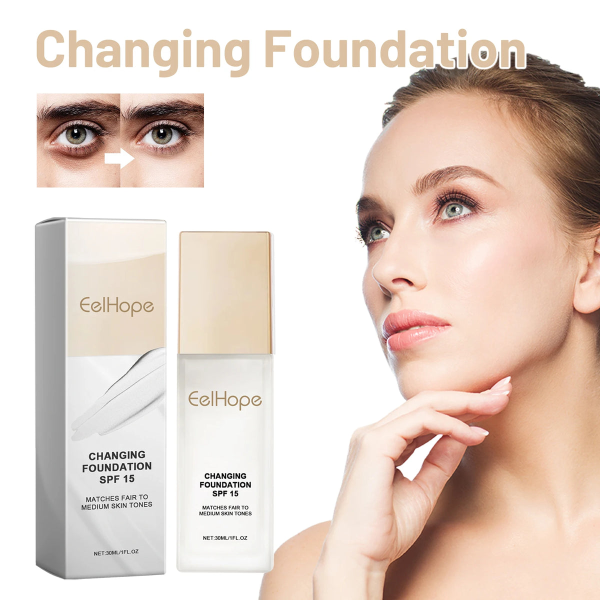 Color Changing Foundation SPF15 30ml Hydrating Long Lasting High Coverage Natural Finish Lightweight Face Makeup All Skin Types - AliExpress 66