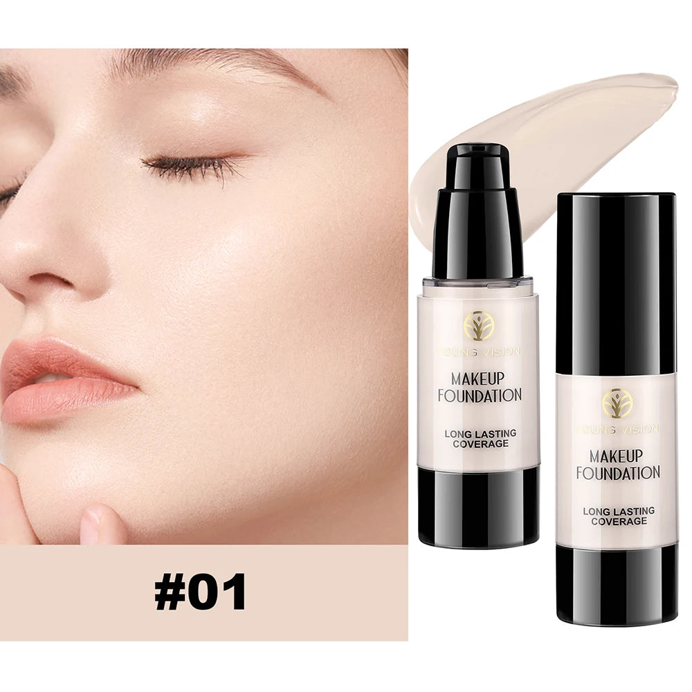 Long-Lasting Waterproof Liquid Foundation with Oil Control & Moisturizing, High Coverage Sweat-Resistant Concealer for Women, - AliExpress 66