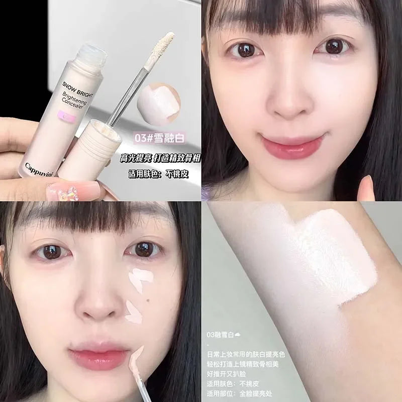 Brightening Highgloss Liquid Foundation Concealer Stick Lasting Moisturizing Face Contour Full Coverage Modify Skin Tone Makeup - AliExpress 66