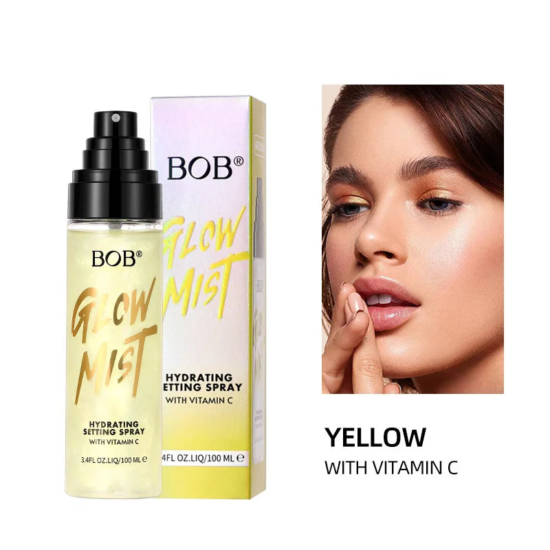 BOB Shimmer Setting Spray Hydrating Refreshing Non-Sticky Moisturizing Oil Control Long Lasting Makeup Fixer Cosmetics