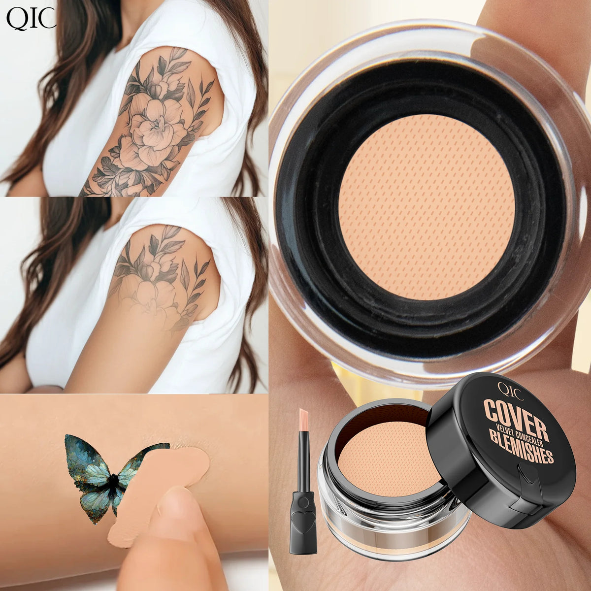 QIC Hydrating Eye Brightening Concealer Contour Cream Full Coverage Long Lasting Correcting Eye Concealer, Perfect Look Makeup - AliExpress 66