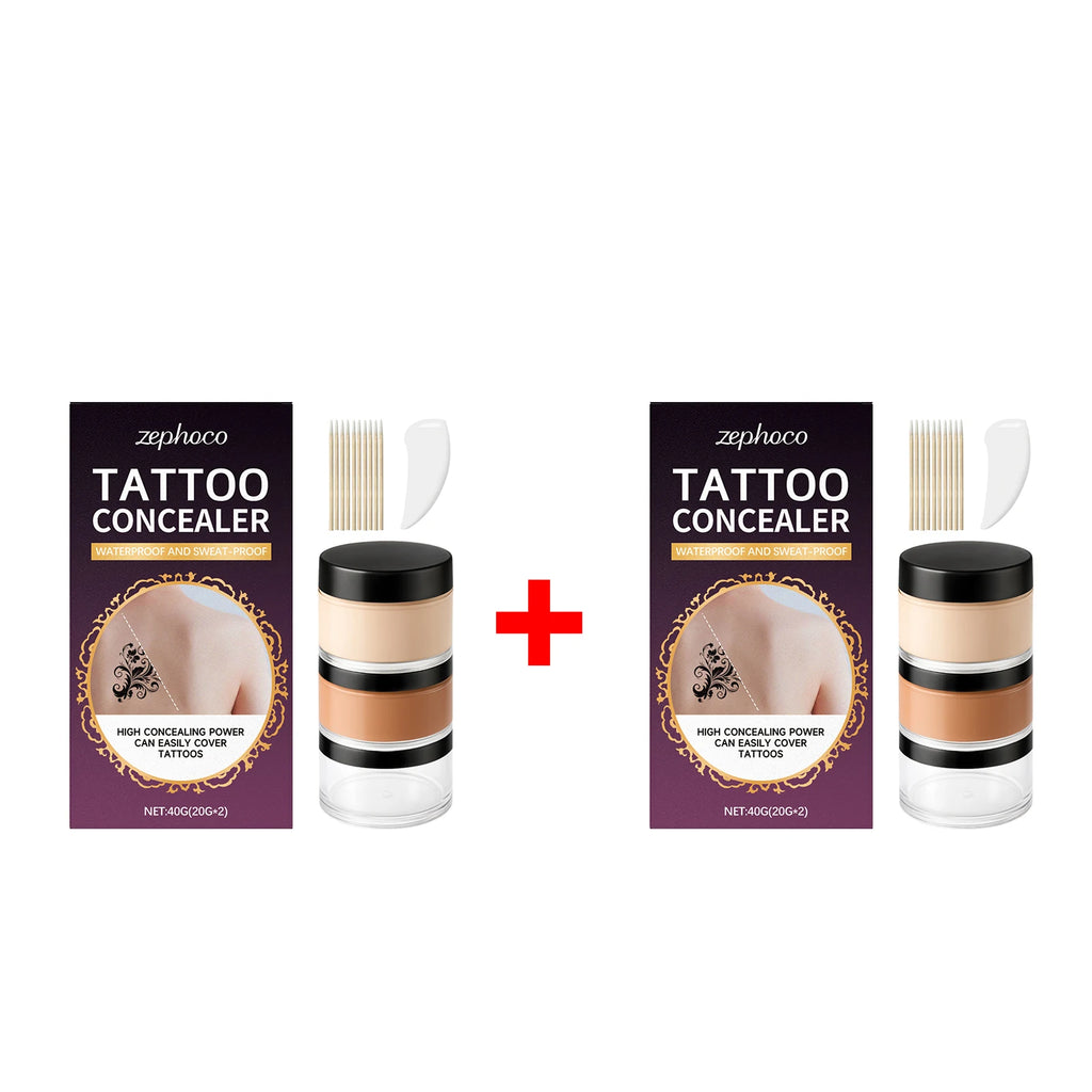 Tattoo Concealer Full Coverage Concealer for Tattoos Scars Even Skin Tone Waterproof Cover Acne Scarring Sweatproof Body Makeup