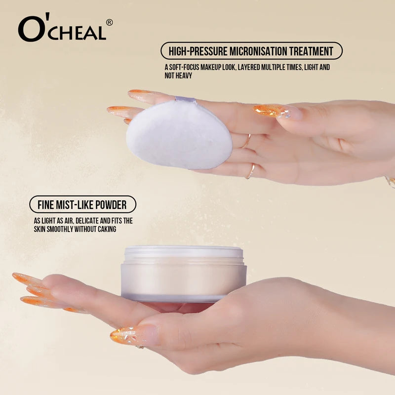 O'CHEAL Loose Invisible Powder Oil Control Waterproof Soft-focus Skin Smoothing Lightweight luminous Long-lasting Powder Makeup - AliExpress 66