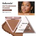 Matte Bronzer Powder Long-Lasting Makeup Effect Waterproof Sweatproof Setting Powder Oil Control Bronzers Smooth Face Makeup - AliExpress 66