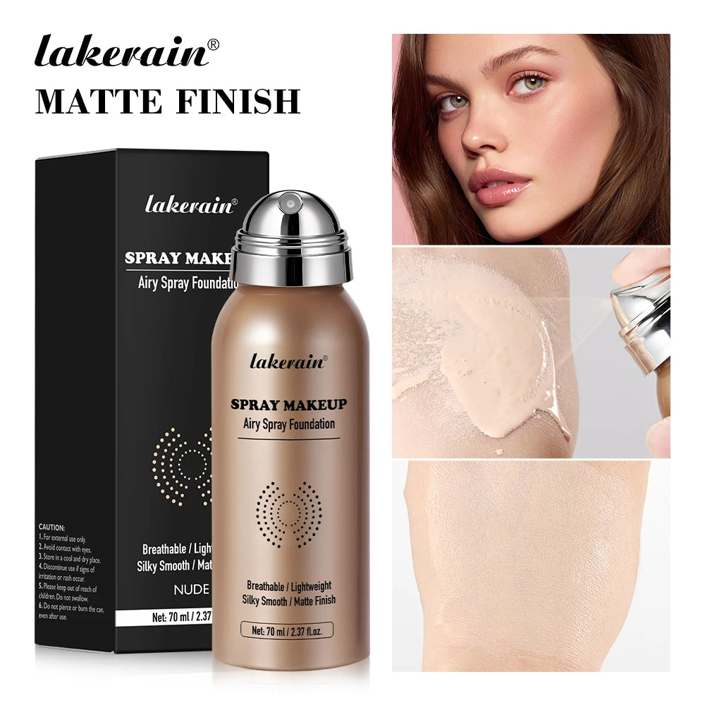 Airy Foundation Spray Waterproof Sweat-resistant Natural Silky Matte Finish Even Skin Tone Breathable Foundation Make-up Spray - AliExpress 66