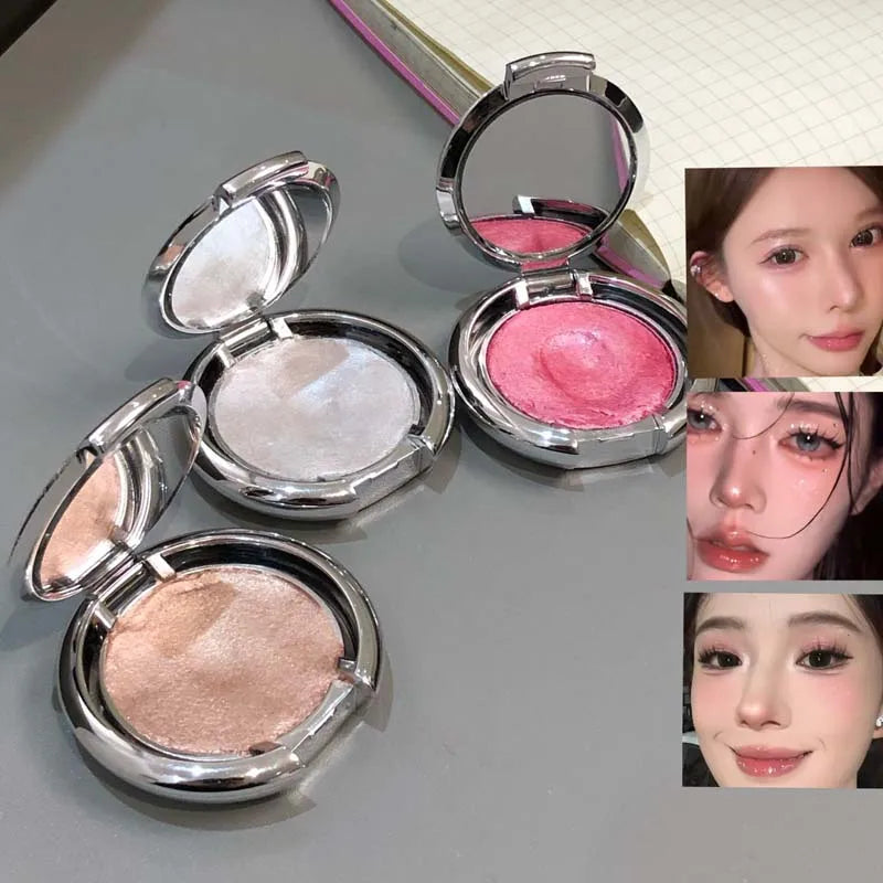 Diamond Sparkle Highlighter Cream Monochrome Shimmering Pearl Silver Face Contour Brighten Makeup Clear Glitter Flash Highlight