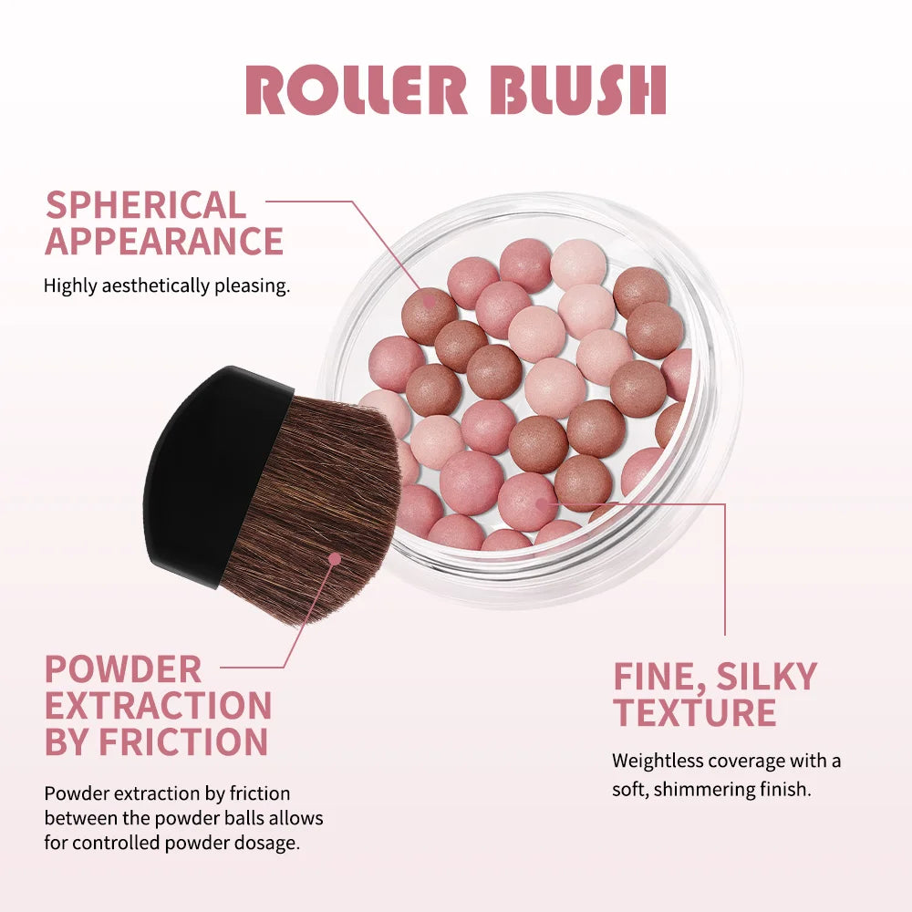 lakerain Spherical Blush Roll-on Natural Shimmer 6 Colors