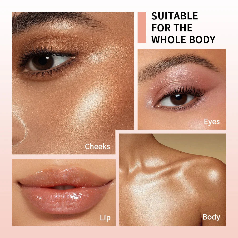 Glassy Highlighter Balm Brighten Complexion Deep Hydration Long Lasting Wear Highlighting Cream Eye Cheek Lip Body Glossy Pen - AliExpress 66