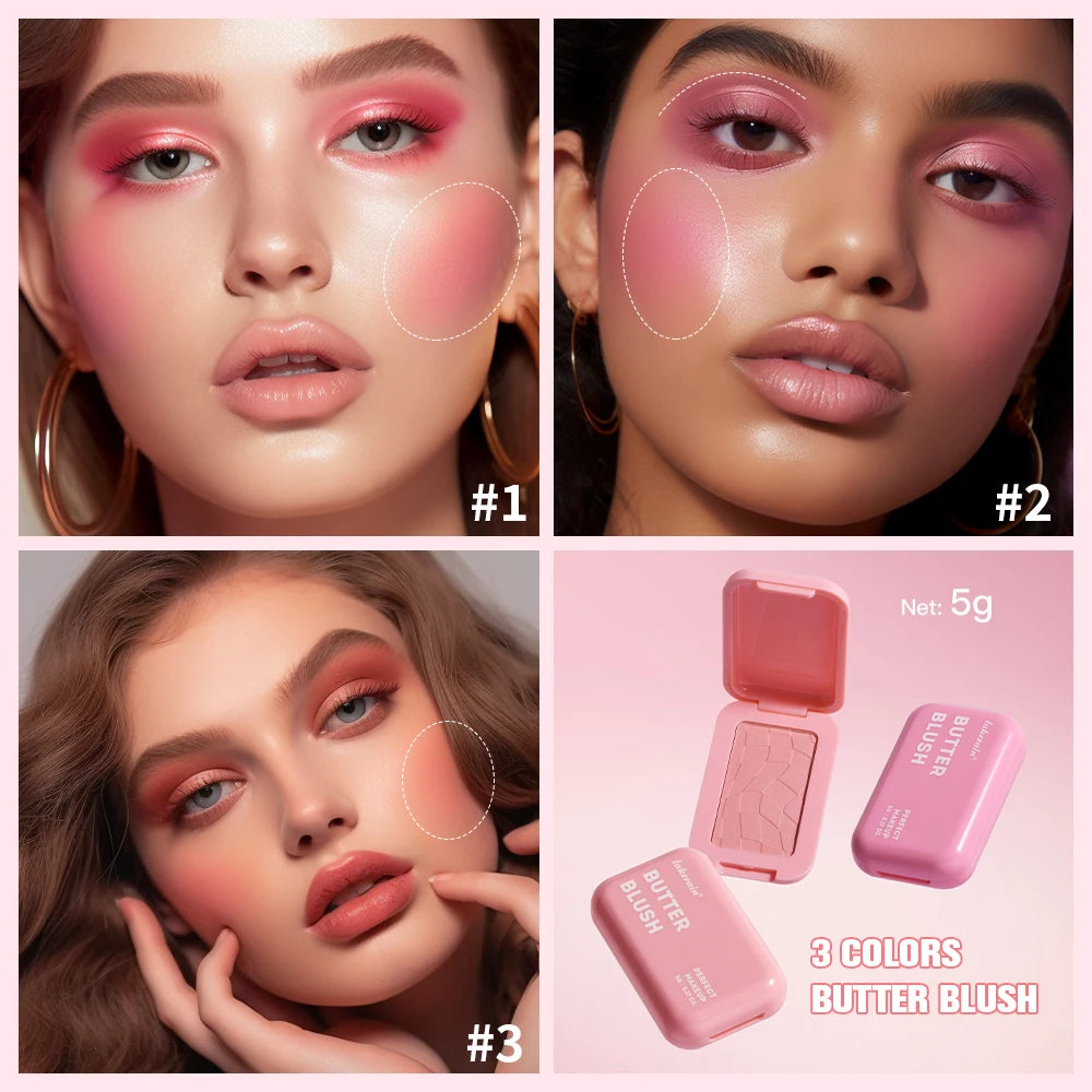 Professional Makeup Powder Blush 12HR Wear Vegan Formula Blusher Makeup Blush in Bar Cosmetics Palette Powder Pink Cream Face - AliExpress 66