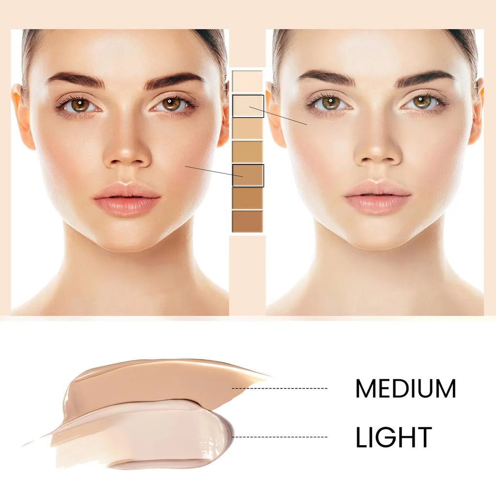 CC Foundation Cream Natural Moisturizing Waterproof Brightening Foundation Concealer Coverage Blemish Oil-control Lasting Makeup - AliExpress