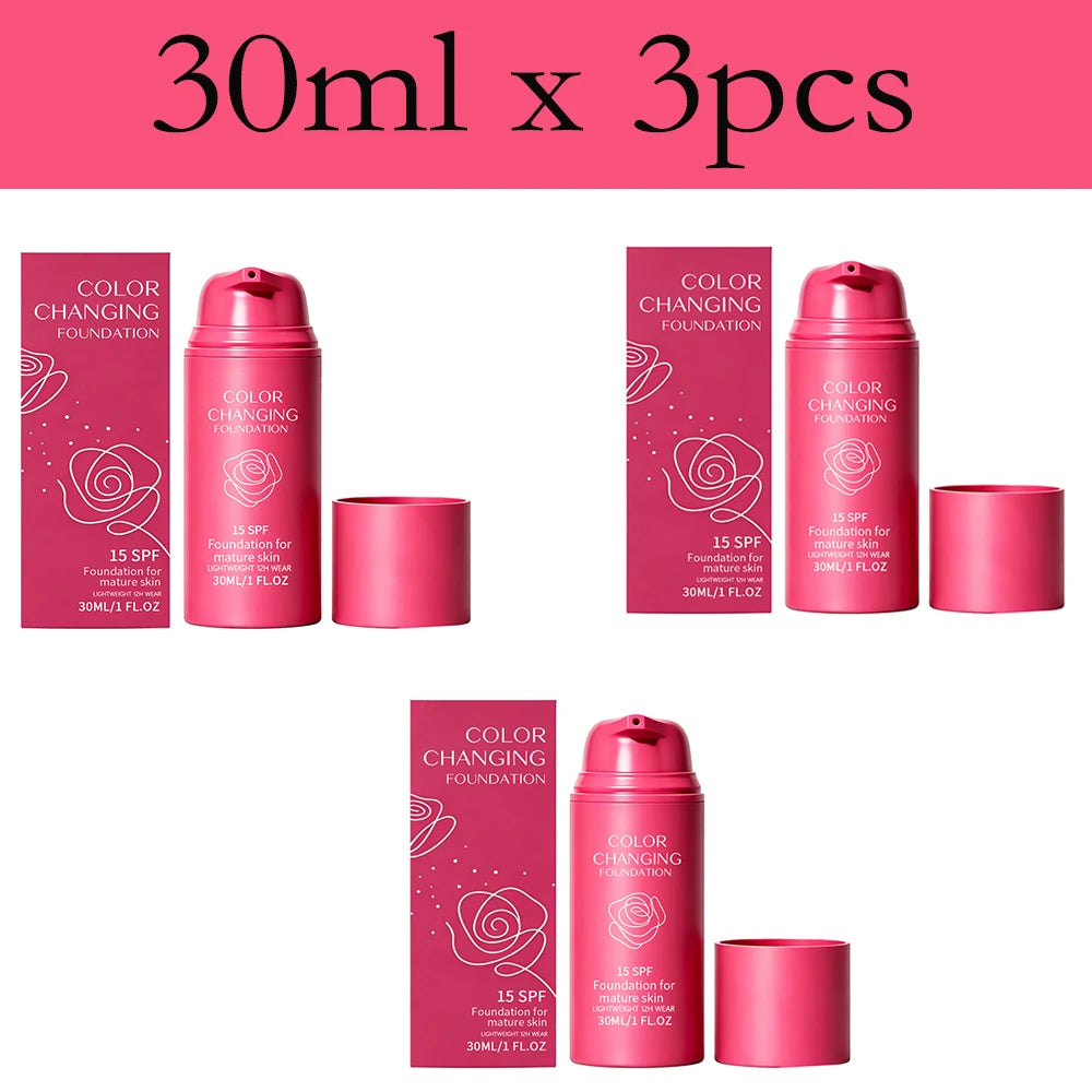 Temperature-Adjusting Foundation - Natural, Lightweight, Hydrating and Seamless Coverage for Daily Portable Use