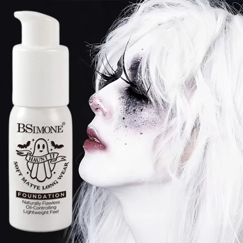 White Liquid Foundation,Full Coverage Creamy Liquid Formula Heavy Duty Coverage for Goth Makeup Cosplay - AliExpress 66