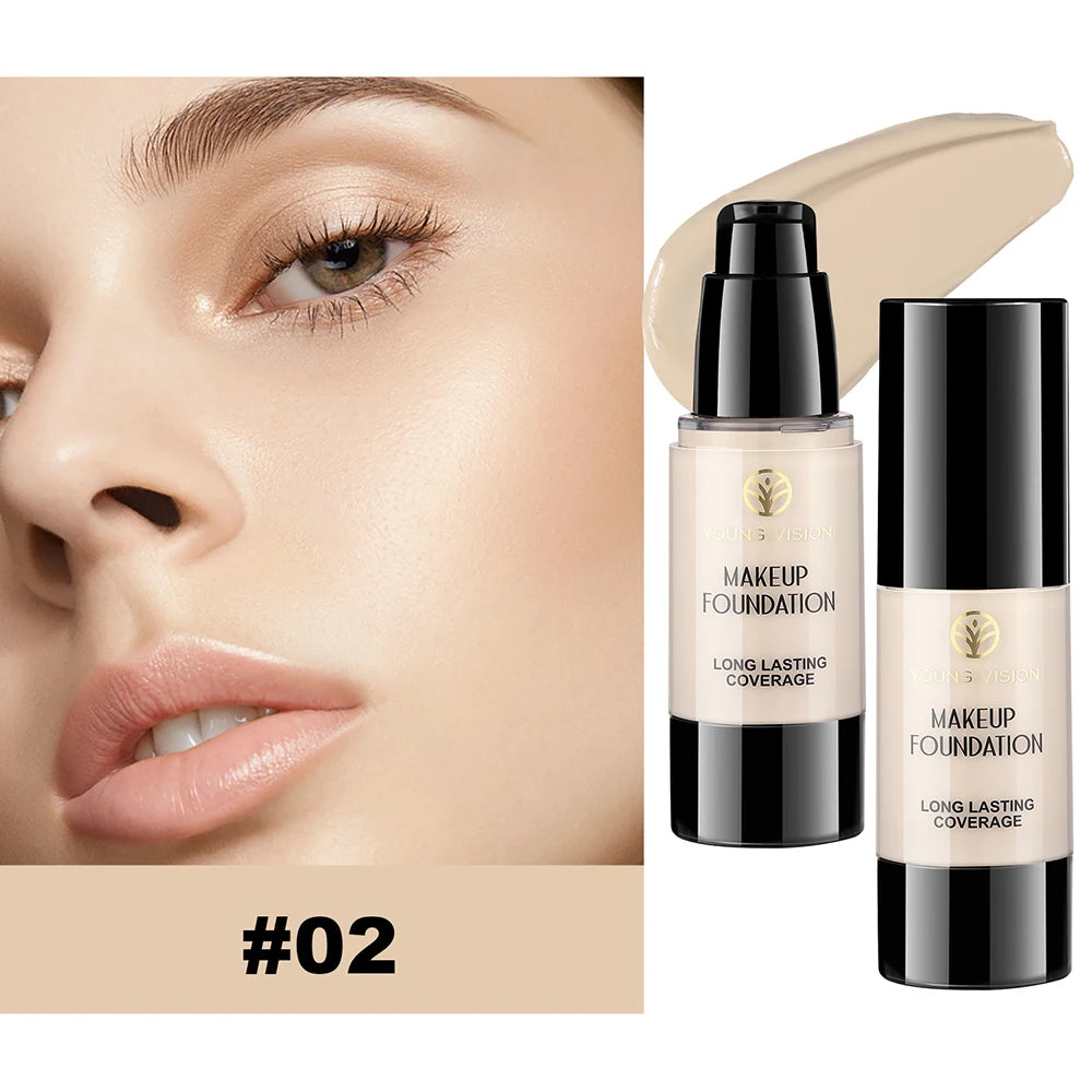 Long-Lasting Waterproof Liquid Foundation with Oil Control & Moisturizing, High Coverage Sweat-Resistant Concealer for Women, - AliExpress 66