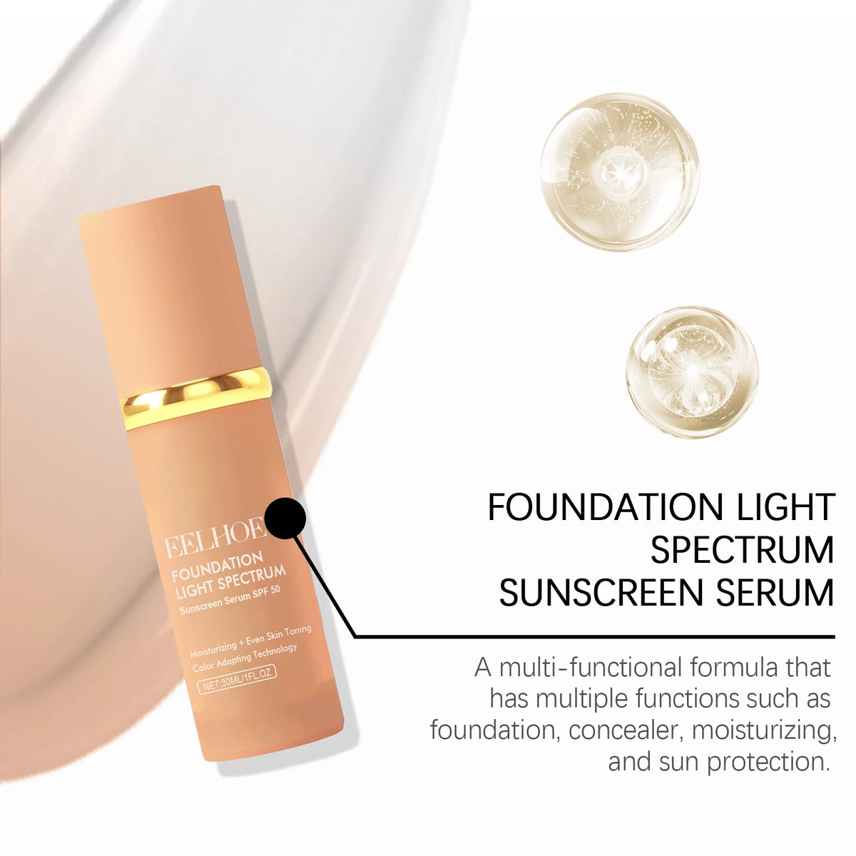 4 in 1 Color Changing Foundation Liquid with SPF 50 - Moisturizing Medium Full Coverage Concealer Daily Waterproof & Sweatproof - AliExpress 66